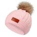 Lolmot 1-11 Years Girls Boys Kids Winter Warm Beanie Hat Knit Thick Ski Cap with Faux Fur Pompom Cute Toddler Warm Knitted Head Cap