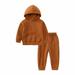 FY24 Valentine s Day Holiday Deals Itsun Set Clothes for Toddler Boys Newborn Baby Girl Clothes Outfits Infant Hoodie Sweatshirt Pants Headband Toddler Girl Clothing Set Brown 3-4 Years