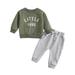 Youmylove Toddler Kids Boys Outfit Baby Letters Printed Long Sleeve Tops Sweatershirt Pants 2PCS Set Outfits Baby Child Leisure Dailywear