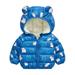 Cathalem Big Kid Coat Toddler Coats Lightweight Jacket for Kids Winter Warm Outwear Jacket Coat Bear Ears Cartoon Rabbit Dog Big Kids (Blue 2-3 Years)