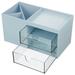 Storage Bins Vanity Suitcase Plastic to Go Containers Makeup Organizer Drawer Makeup Organizer Vanity Cosmetic Container Bathroom Storage Box Lipstick Box Make up Abs Office