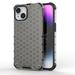 SaniMore for iPhone 14 Case Armor Designed [Military-Grade Protection] [NOT Compatible with MagSafe] Lightweight Drop-proof PC hardshell Back Cover Honeycomb Mesh Shell Black