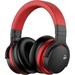 Open Box MOVSSOU E7 Active Noise Cancelling Bluetooth Wireless Headphones Black Red