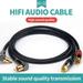 High Sound Quality Monster HIFI Fever Audio Cable Gold Plated RCA Plug Signal Line 90 Degrees Straight 0.75m