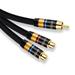 1RCA to 2RCA Interconnect Cable RCA Male to Dual RCA Male Audio Cable For DVD Amplifier Multimedia MP3 / MP4 Player RCA(M)-2RCA(F) 1m