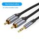 RCA Cable 3.5mm to 2RCA Splitter RCA Jack 3.5 Cable RCA Audio Cable for Smartphone Amplifier Home Theater AUX Cable RCA Cotton Braided Cable 3m