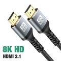 HDMI 8K Cable 8K/60Hz 4K/120Hz HMDI 2.1 48Gbps Ultra High Speed HDR For HDTV Splitter Switcher PS5 Ps4 Projector Vision UHD 7M GRAY 1m