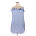 Vero Moda Casual Dress - Mini: Blue Print Dresses - Women's Size X-Large