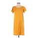 t.la Casual Dress - Shift: Yellow Solid Dresses - Women's Size X-Small