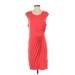 MICHAEL Michael Kors Casual Dress - Sheath Scoop Neck Sleeveless: Red Print Dresses - Women's Size 4