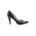 Calvin Klein Heels: Slip On Stiletto Cocktail Party Black Print Shoes - Women's Size 8 - Pointed Toe