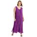 Plus Size Women's Plisse Midi Dress by June+Vie in Purple Magenta (Size 18/20)