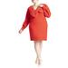 Plus Size Women's Bow Sweater Mini Dress by ELOQUII in Carmine Red (Size 14/16)