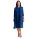 Plus Size Women's 2-Piece Lace Jacket Dress by Jessica London in Evening Blue (Size 24 W)