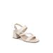 Wide Width Women's Celia Sandal by LifeStride in White Faux Leather (Size 10 W)