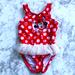 Disney Swim | Disney Baby Minnie Mouse Red Polka Dot Tutu One Piece Bathing Suit Swimsuit | Color: Red/White | Size: 3mb