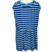 Michael Kors Dresses | Michael Kors Blue Striped Women’s Mini Dress Size Large Cotton Drawstring Casual | Color: Blue/White | Size: Xl