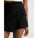 Madewell Shorts | Madewell Linen-Cotton Blend Cargo Mini Skort True Black Size 4 Nwt | Color: Black | Size: 4