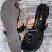 Coach Shoes | Coach Black Flip Flop Flats Size 9.5 | Color: Black | Size: 9.5