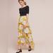 Anthropologie Skirts | By Anthropologie Floral Tiered Maxi Skirt | Color: Black/Gold | Size: 14