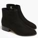 J. Crew Shoes | J. Crew Factory Black Flat Sueded Ankle Boot Women’s Sizes 8 Excellent!! | Color: Black | Size: 8