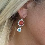 Zara Jewelry | Amber Bubble Drop Earrings | Color: Blue/Brown | Size: Os