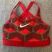 Nike Intimates & Sleepwear | Nike Sports Bra Women Red Adjustable Workout Run Gym Comfort Strappy Small | Color: Black/Red | Size: S