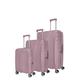 Travelite Kofferset 3 teilig Hartschale nachhaltig, Größen S-M-L, ELVAA, Hartschalenkoffer Set mit 4 Rollen, recyceltes Innenfutter, TSA Schloss,