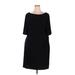 Lauren by Ralph Lauren Casual Dress - Sheath Boatneck Short sleeves: Black Print Dresses - Women's Size 18