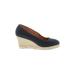 J.Crew Factory Store Wedges: Blue Print Shoes - Women's Size 10 - Round Toe