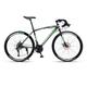 TiLLOw Adult Bicycle, 21/24/27/30 Speed, Road Bike 700C Wheels, Racing Fork High Carbon Steel Frame, Road Bicycle Racing (Color : Black-green, Size : 27-SPEED_40MM)