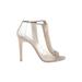 Christian Louboutin Heels: Ivory Print Shoes - Women's Size 41 - Open Toe