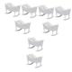 TOYANDONA 8 Pcs Mini Cradle Dollhouse Baby Crib Dollhouse Baby Cradle Micro Dollhouse Landscape Ornament Baby Doll Tiny Cradle Models Dolly House Cradle White Wooden Miniature