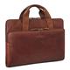 STILORD 'Beau' Vintage Leather Laptop Bag 15.6 Inch Business Handbag for Men and Women Genuine Leather Laptop Case MacBook Pro Sleeve 15.6 Inch, Colour:Cognac-Brown