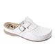 Ledi Anatomic 802-18 Leather Slip-on Mens Comfort Clogs Slides Mule Slippers Shoes, White, EU 45, UK 10.5