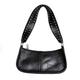 WEVRMQDY Handbags & Shoulder Bags Vintage Women Pu Leather Moon Shoulder Bag Casual Tote Handbags Purse Design Hobo Crescent Bag Clutch Shopper Bag-Black C 24X13X8Cm