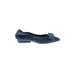 Salvatore Ferragamo Flats: Blue Solid Shoes - Women's Size 7 - Almond Toe