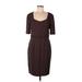 Ports 1961 Casual Dress - Sheath: Brown Solid Dresses - Women's Size 10