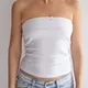 Crop chic dos nu pour femme Slim Fit Cute Bow Bustier Tube Retro Off Initiated Camis