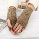 Gants à la mode pour femmes mitaines chaudes en tricot Crochet à la main à la mode Hiver