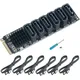 Carte adaptateur M.2 NVcloser PCI-E Tage X8 X16 à 6 ports 3.0 SATA Riser III 6 GB/S châssis