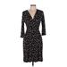 Hail3y:23 Casual Dress - Wrap: Black Floral Dresses - Women's Size Medium