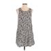 American Eagle Outfitters Casual Dress - DropWaist Crew Neck Sleeveless: Gray Dresses - Women's Size Small