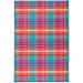 White 60 x 36 x 0.15 in Area Rug - Dash and Albert Rugs Carter Madras Machine Washable Rug in Red/Yellow/Blue | 60 H x 36 W x 0.15 D in | Wayfair