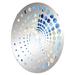 Design Art Blue & White Celestial Ikat Mirage - Spiral Dot Decorative Mirror Oval, Crystal | 29.5 H x 19.6 W x 0.24 D in | Wayfair MIR127552-O20-30