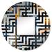 Design Art Gold Industrial Geometry Lines Melody - Maze Decorative Mirror Circle, Crystal | 31.4 H x 31.4 W x 0.24 D in | Wayfair MIR127276-C32