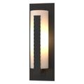 Hubbardton Forge Forged Vertical Bar 1 - Bulb Outdoor Flush Mount Aluminum/Glass in Gray/Black | Wayfair 307287-07-H37