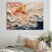 Wrought Studio™ Beige & Orange Custards Collage - Abstract Wall Decor Canvas, Cotton in Blue/Orange | 12 H x 20 W x 1 D in | Wayfair