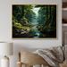 Millwood Pines Mystic Wilderness Pine Forest in Canada IV - Print Plastic in Blue/Green/White | 34 H x 44 W x 1.5 D in | Wayfair