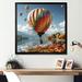 Ebern Designs A Fantasy Art Depiction of Hot Air Balloons I - Print on Canvas Canvas, Cotton in Blue/Orange | 30 H x 30 W x 1 D in | Wayfair